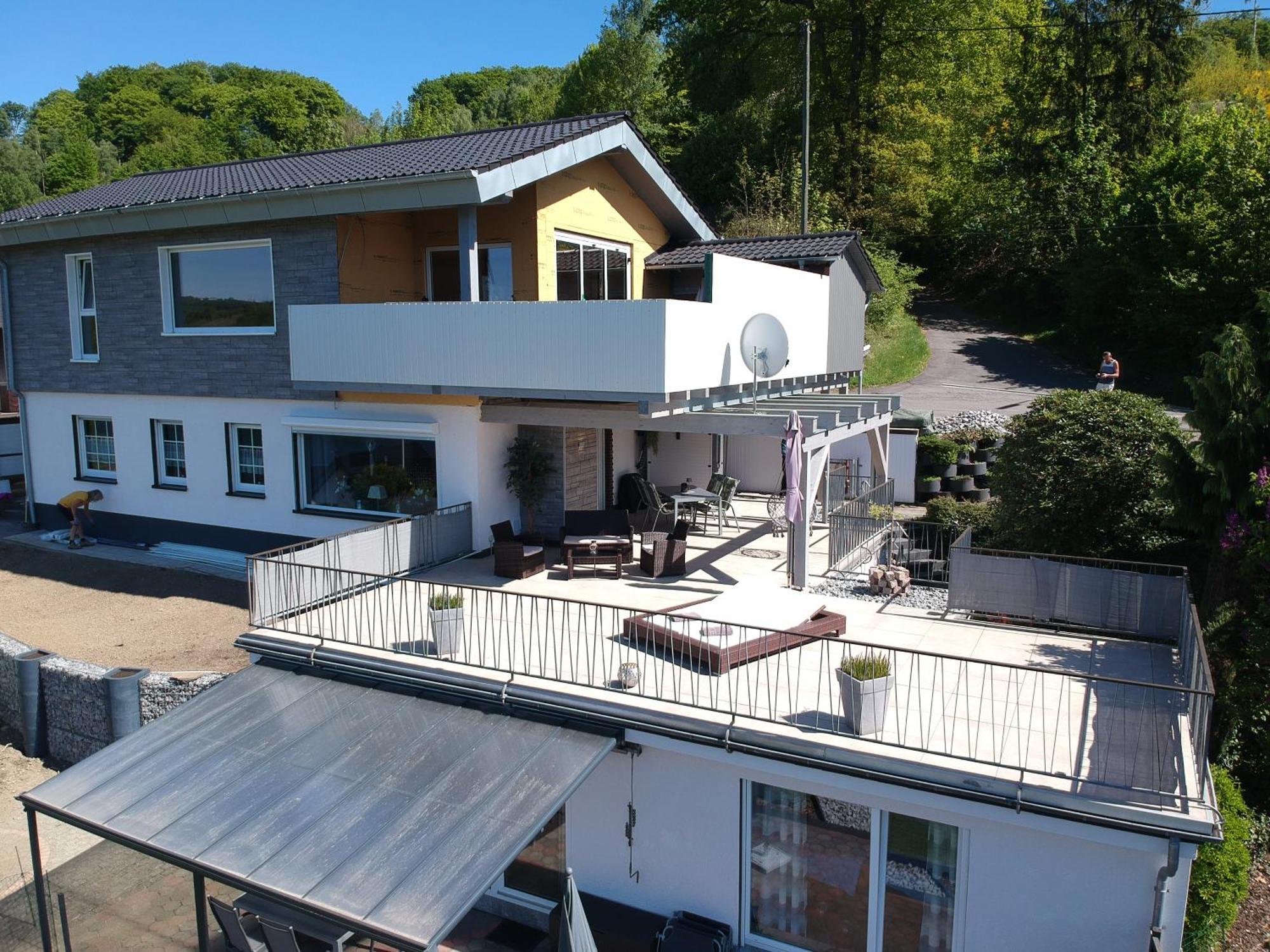 Seeblick-Ferienwohnung Im "Ferienhaus Agger-Blick" Mit Traumhafter Sonnen-Terrasse, Sauna, E-Kamin & Kajak Ґуммерсбах Екстер'єр фото